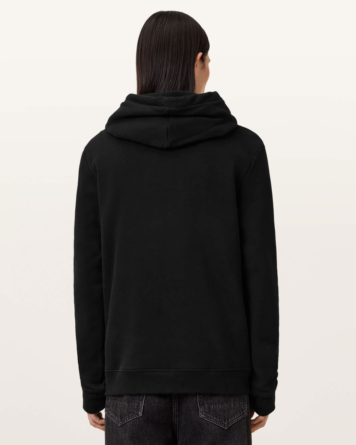Raven Slim-Fit Ramskull Hoodie Black