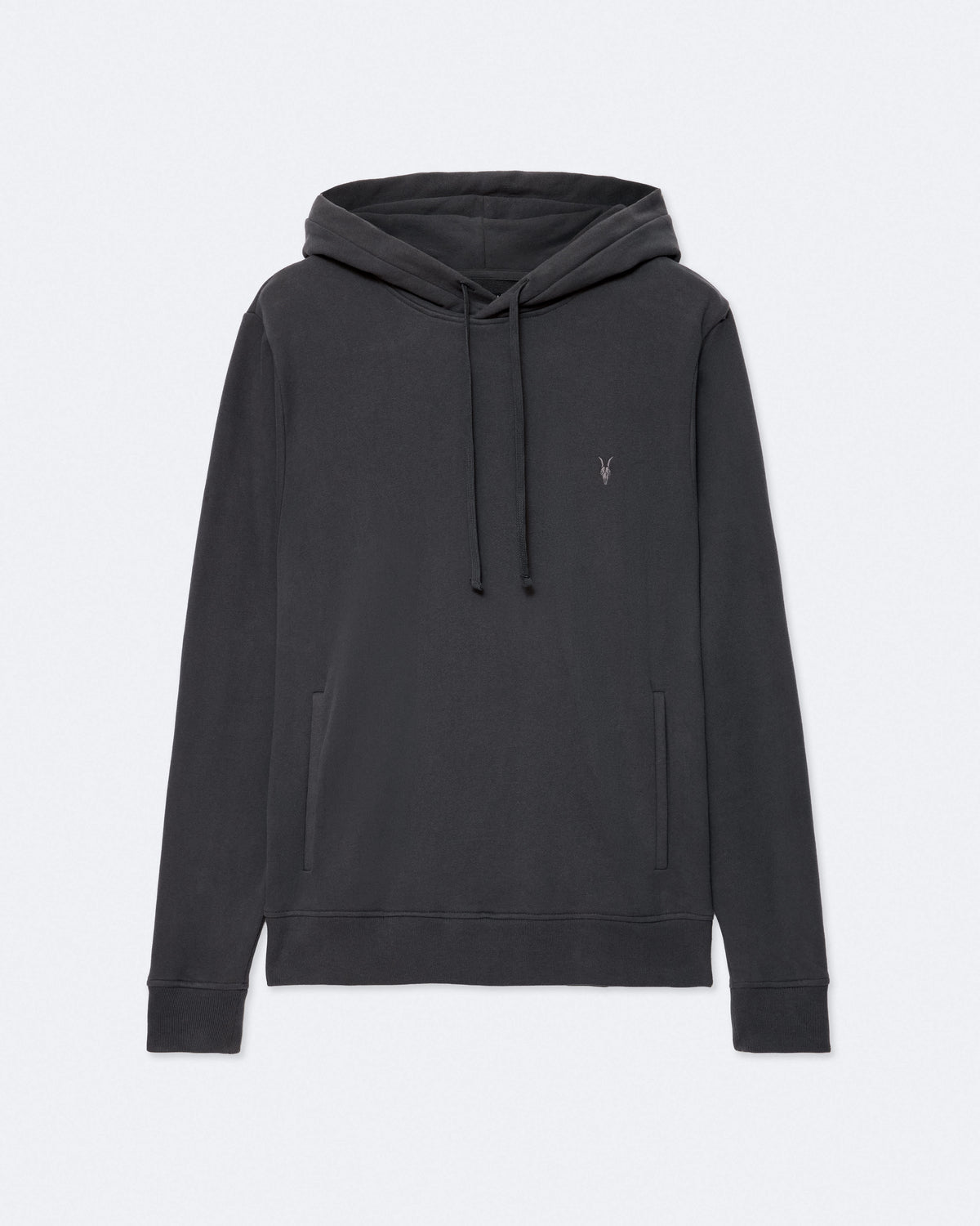 Raven Slim-Fit Ramskull Hoodie CARTER GREY