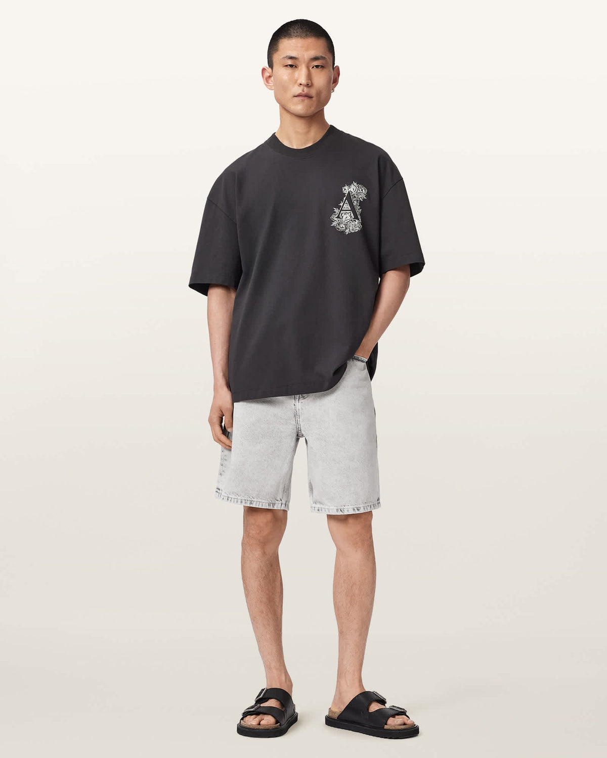 T SHIRT M006PF Washed Black