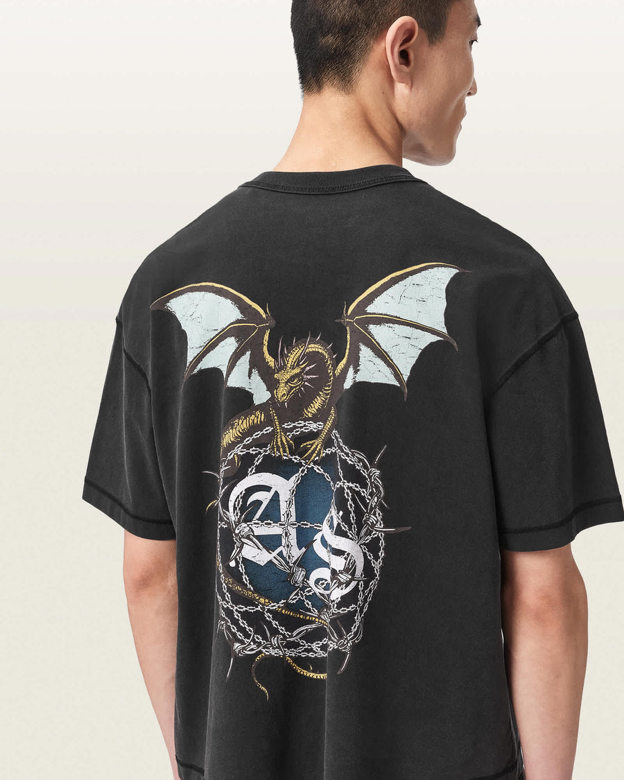 Wyvern Short Sleeve Graphic T-Shirt Washed Black