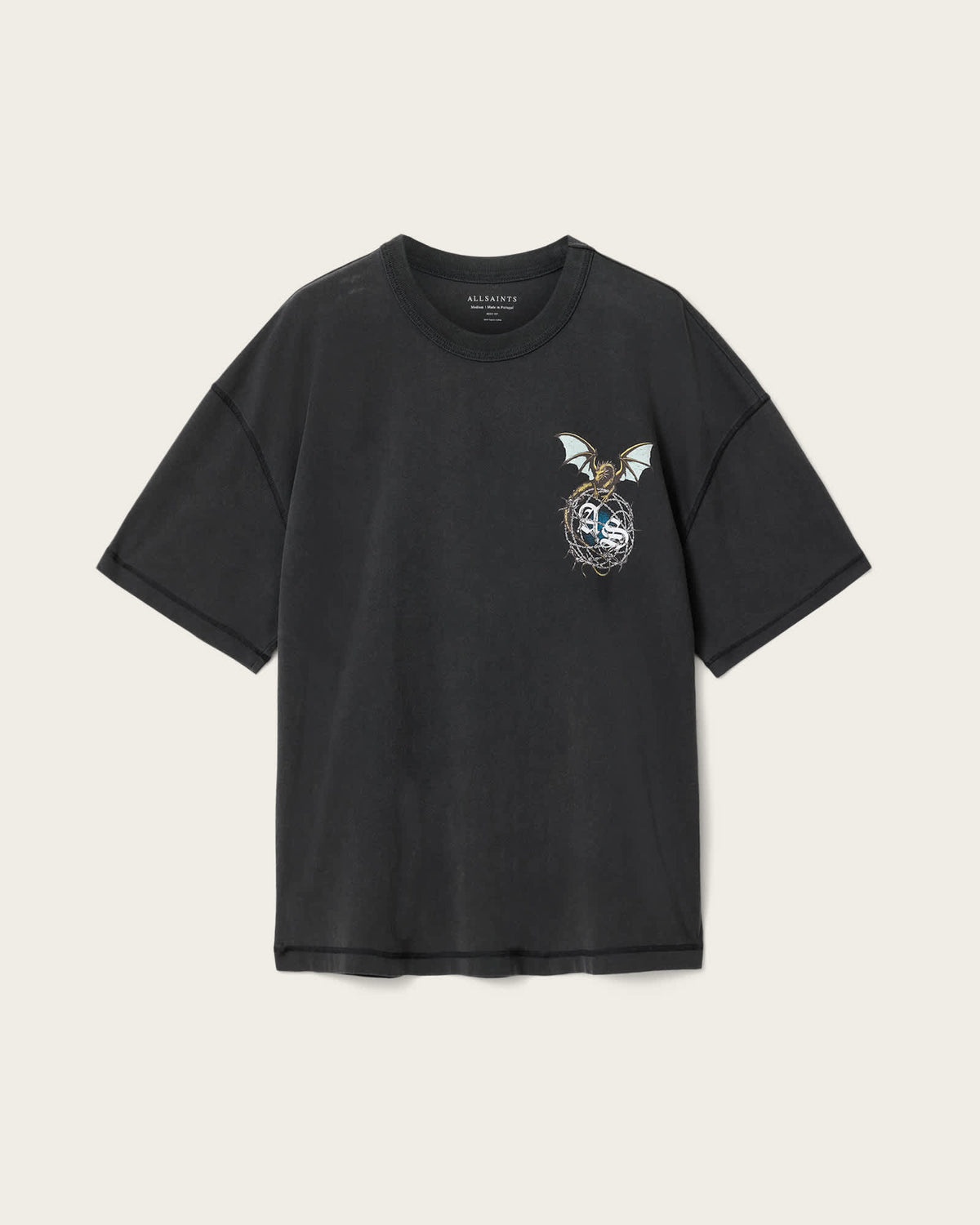 Wyvern Short Sleeve Graphic T-Shirt Washed Black