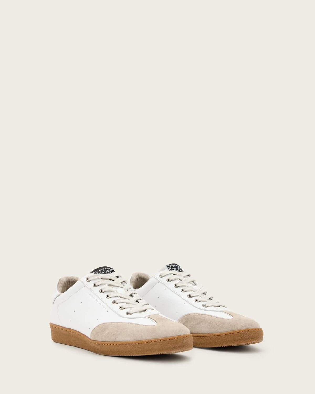 Leo Low Top Leather Trainers WHITE/GUM