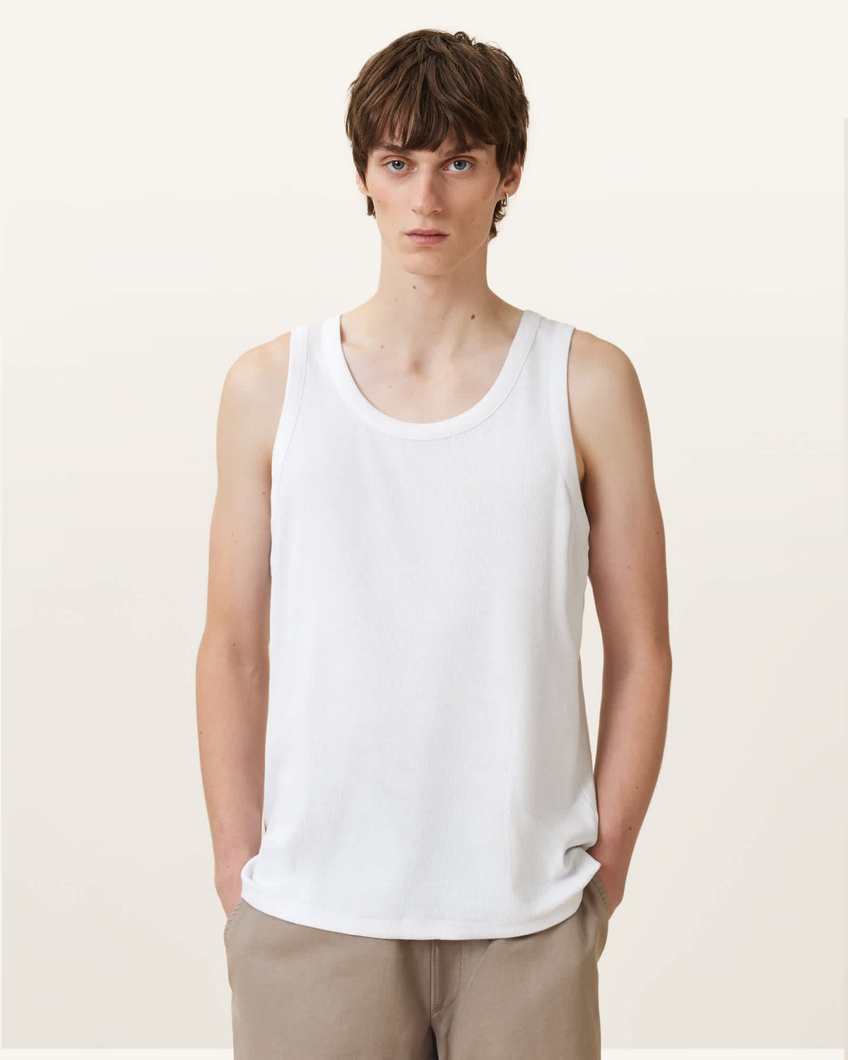 Edwards Textured Vest Optic White