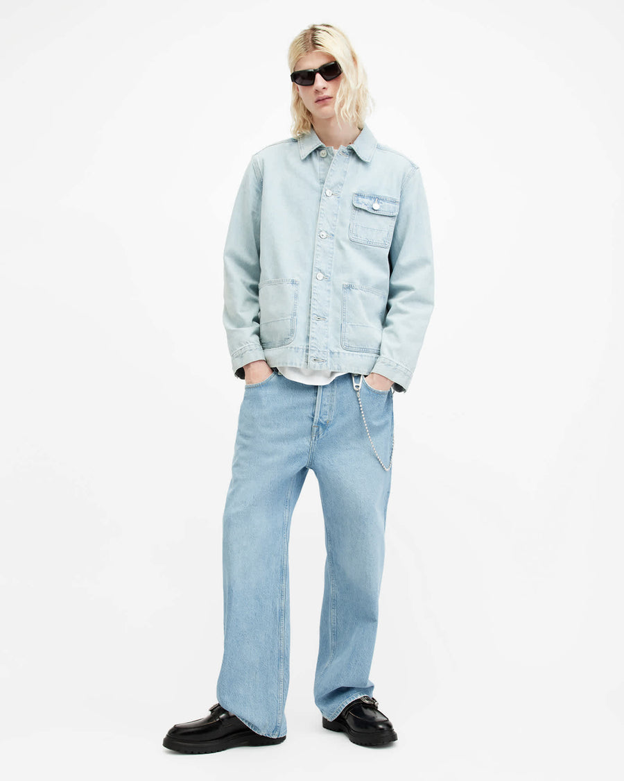 Lenny Loose Fit Wide Leg Denim Jeans Indigo Blue