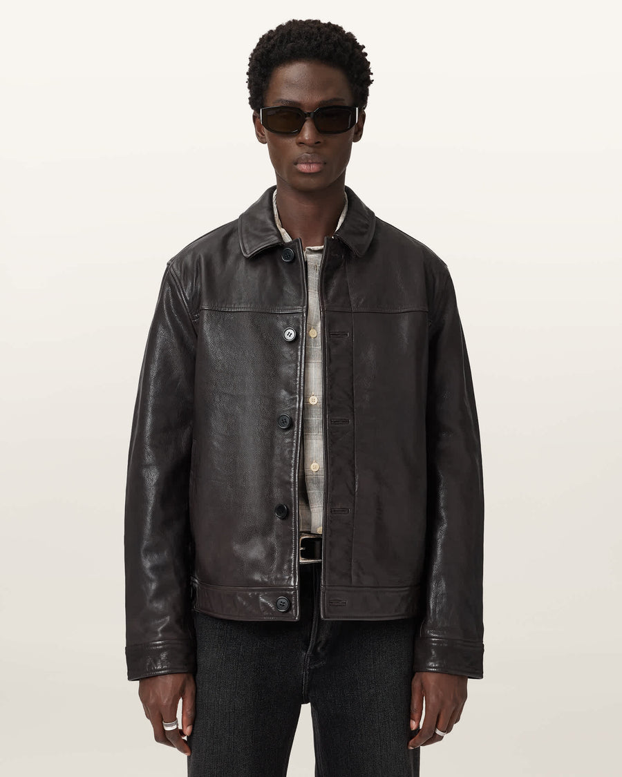 Nates Leather Jacket TRAIL BROWN