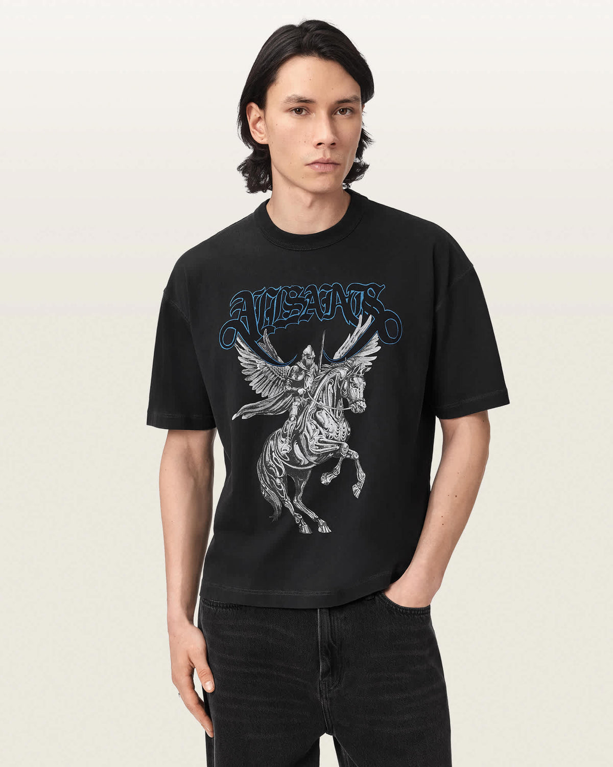Seraph Short Sleeve Graphic T-Shirt Washed Black