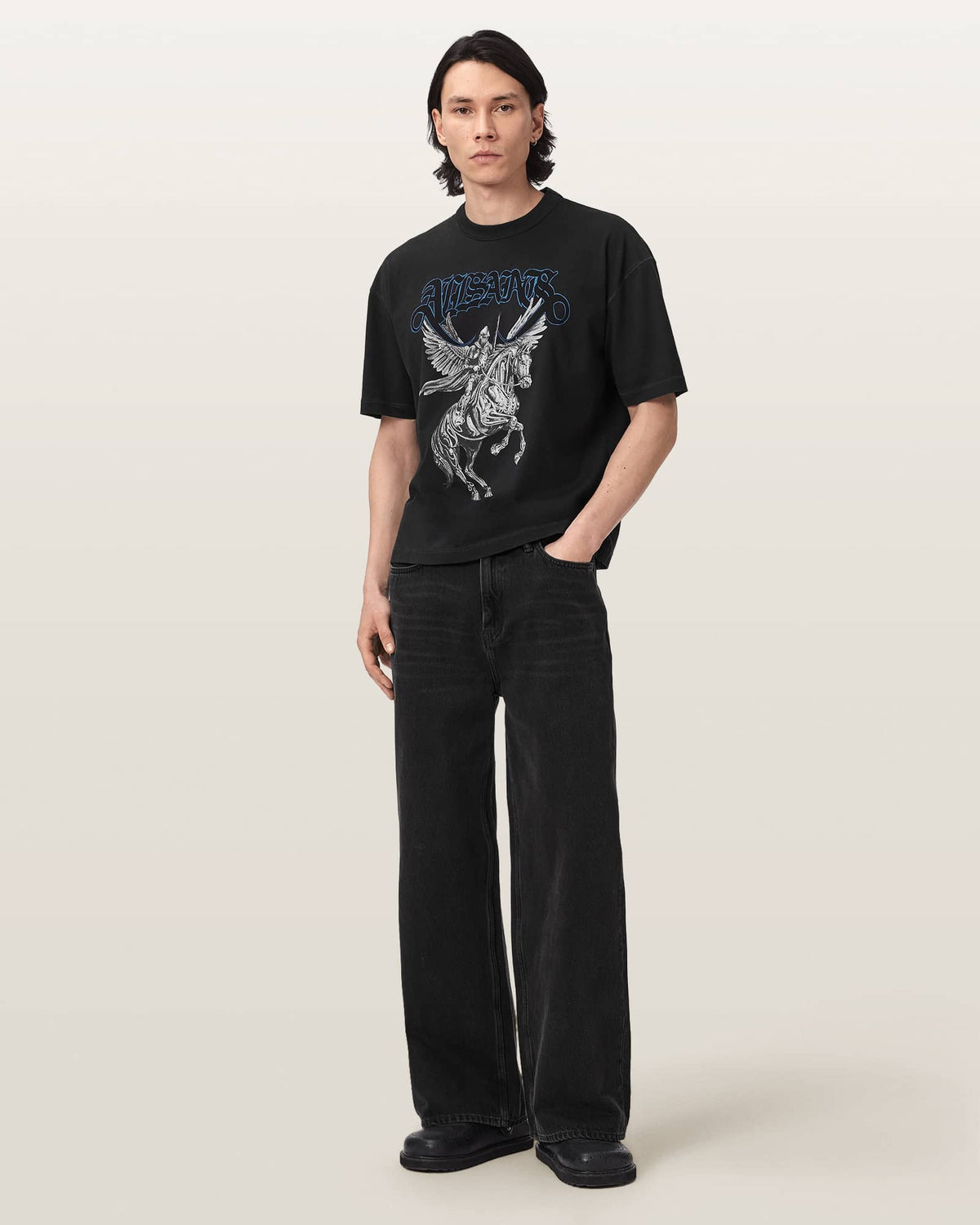 Seraph Short Sleeve Graphic T-Shirt Washed Black