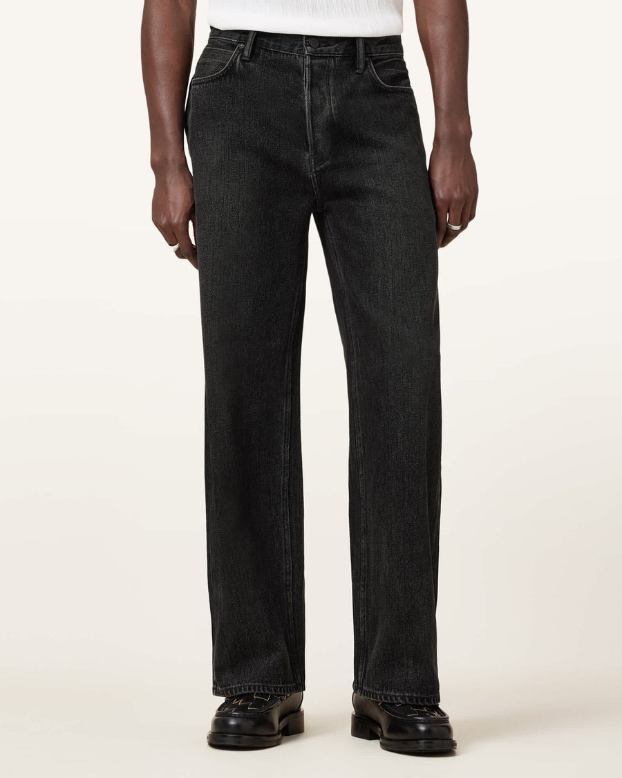 Lenny Loose Fit Wide Leg Denim Jeans Washed Black