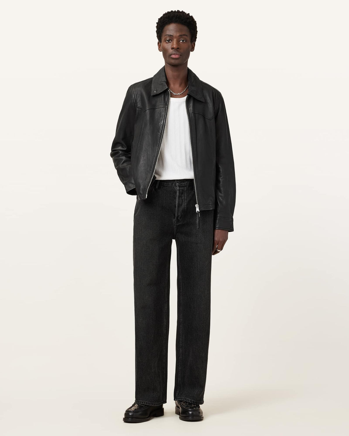 Lenny Loose Fit Wide Leg Denim Jeans Washed Black