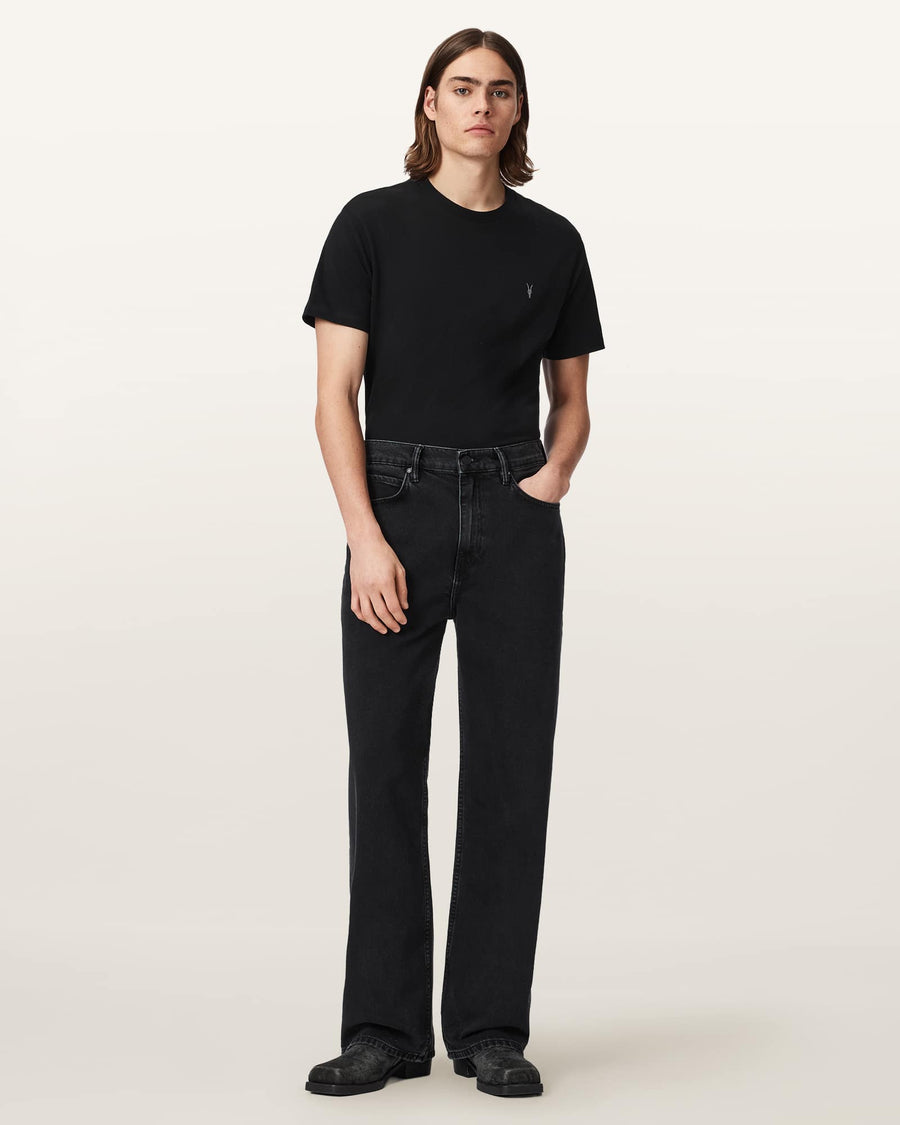 Lenny Loose Fit Wide Leg Denim Jeans Washed Black