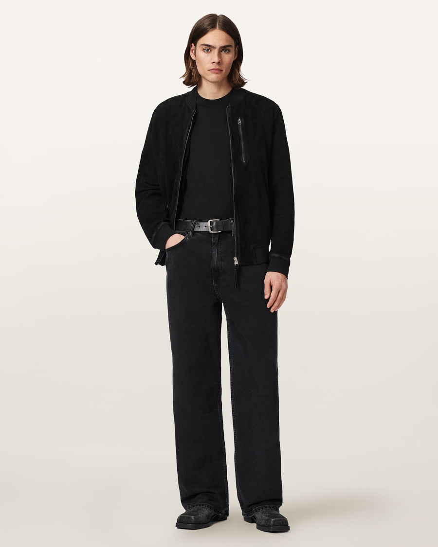 Lenny Loose Fit Wide Leg Denim Jeans Washed Black