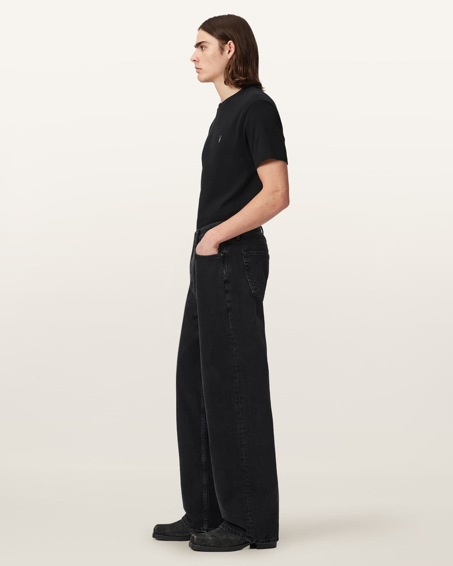 Lenny Loose Fit Wide Leg Denim Jeans Washed Black