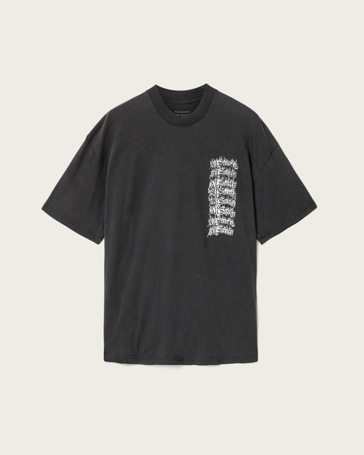 Repeat Short Sleeve Oversized T-Shirt Washed Black