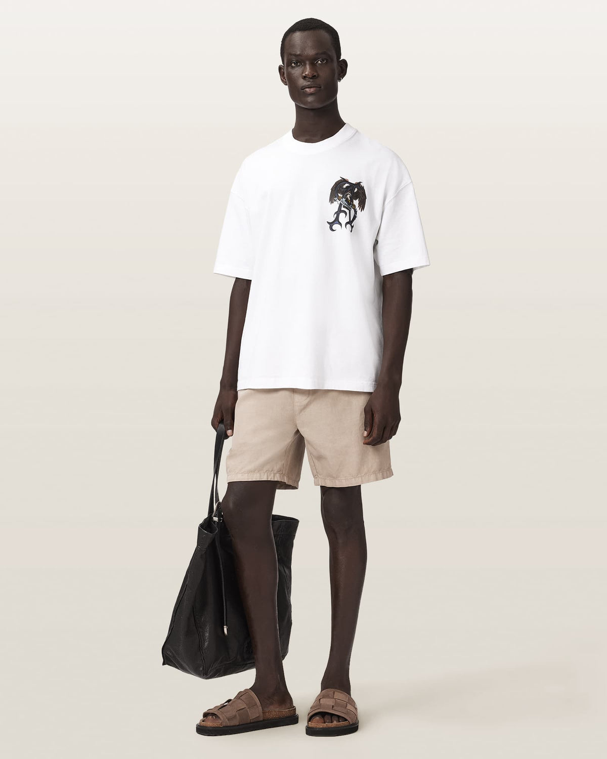Raptour Oversized Graphic T-Shirt Optic White
