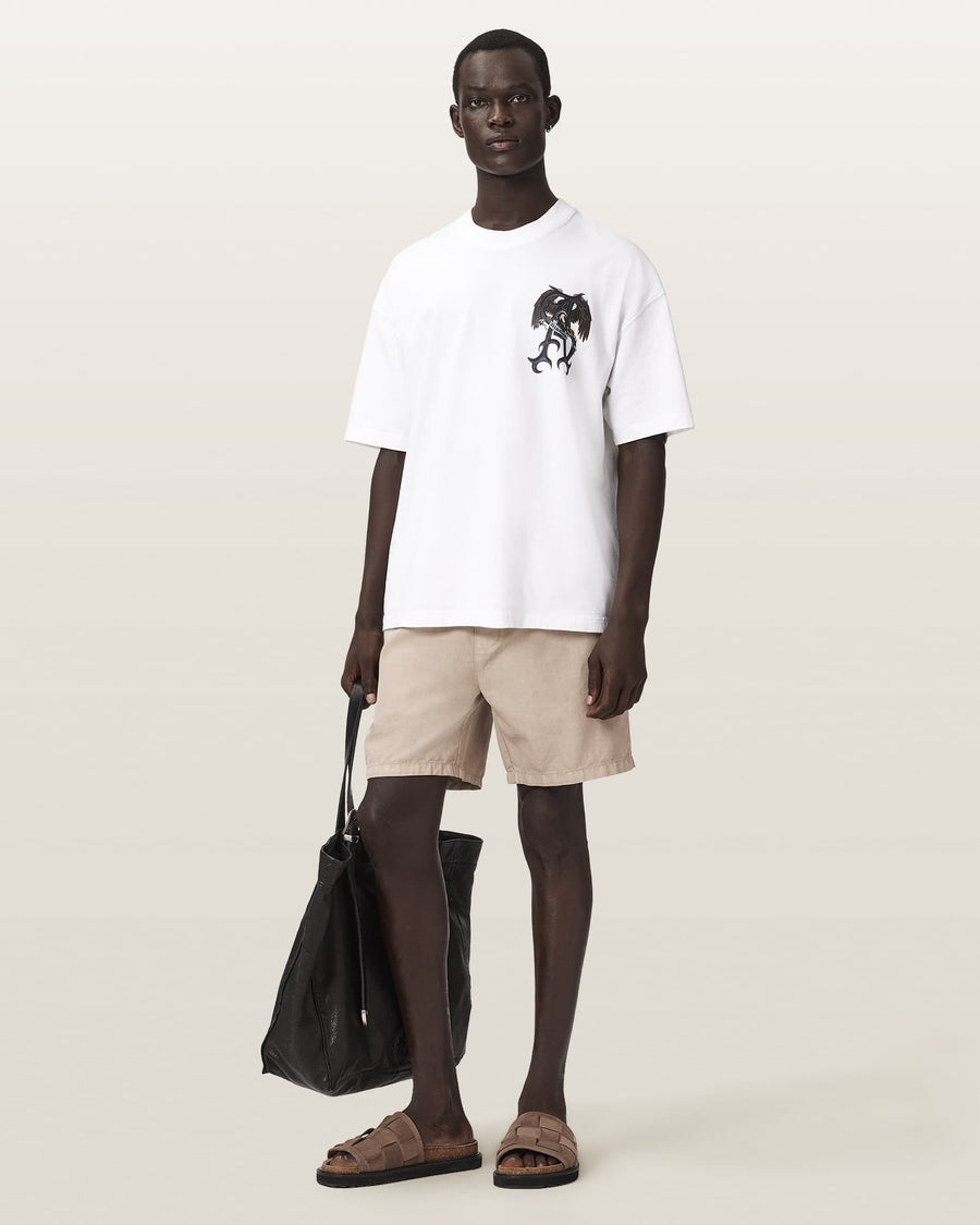 Raptour Oversized Graphic T-Shirt Optic White