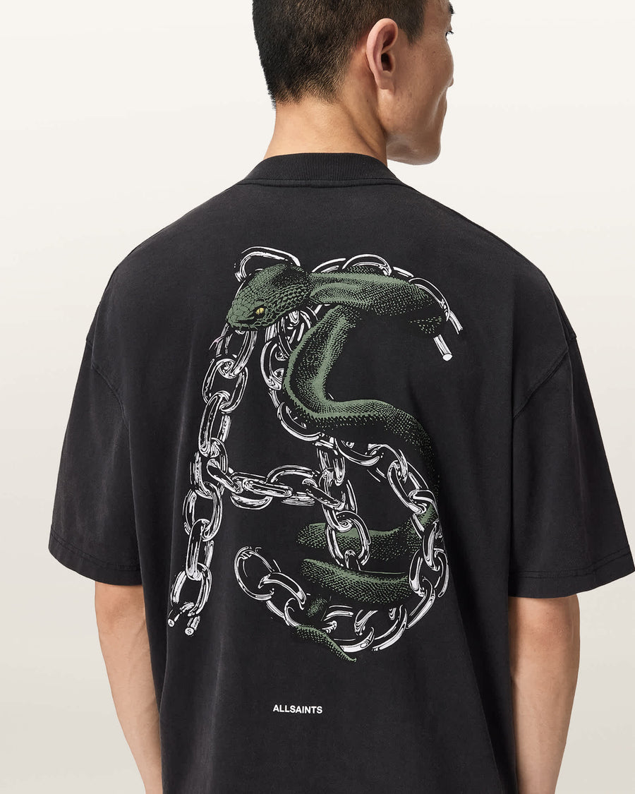 Linx Oversized Short Sleeve T-Shirt Washed Black