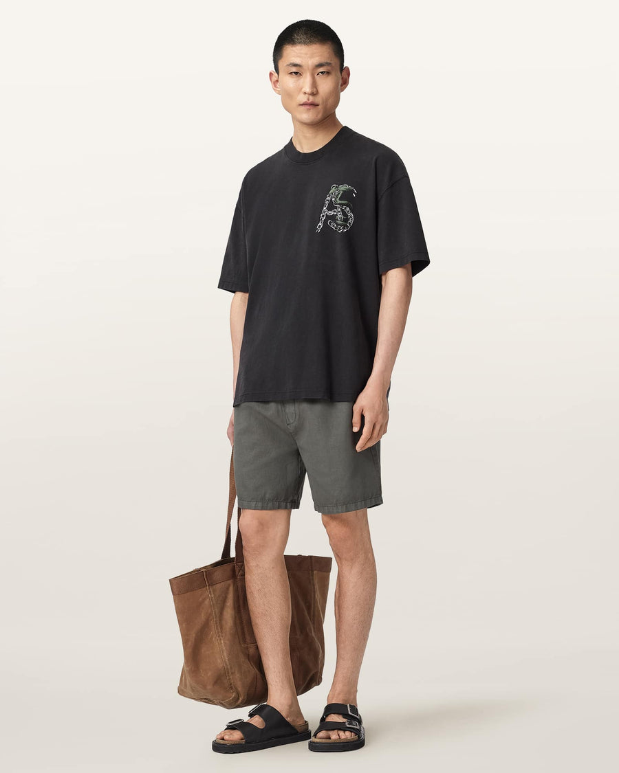 Linx Oversized Short Sleeve T-Shirt Washed Black