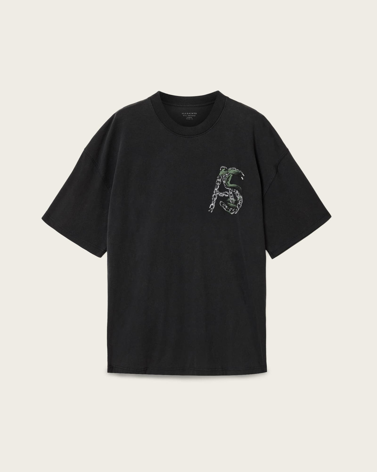 Linx Oversized Short Sleeve T-Shirt Washed Black