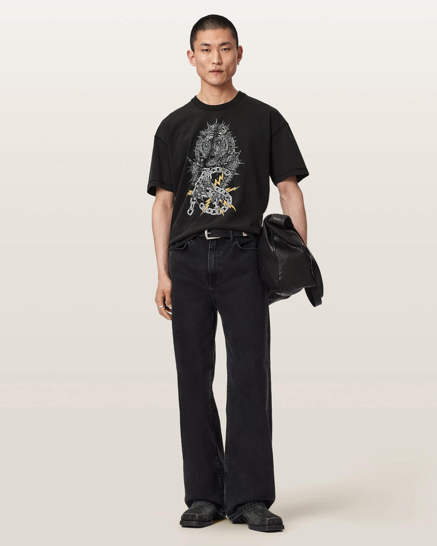 Iron Tiger Short Sleeve Graphic T-Shirt Washed Black