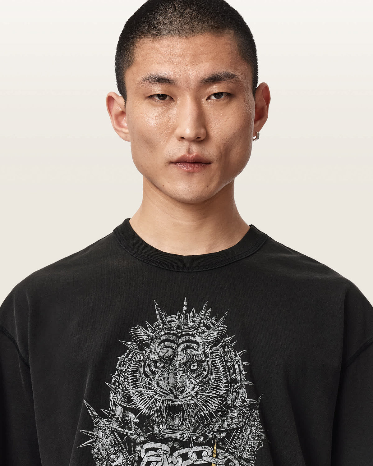 Iron Tiger Short Sleeve Graphic T-Shirt Washed Black