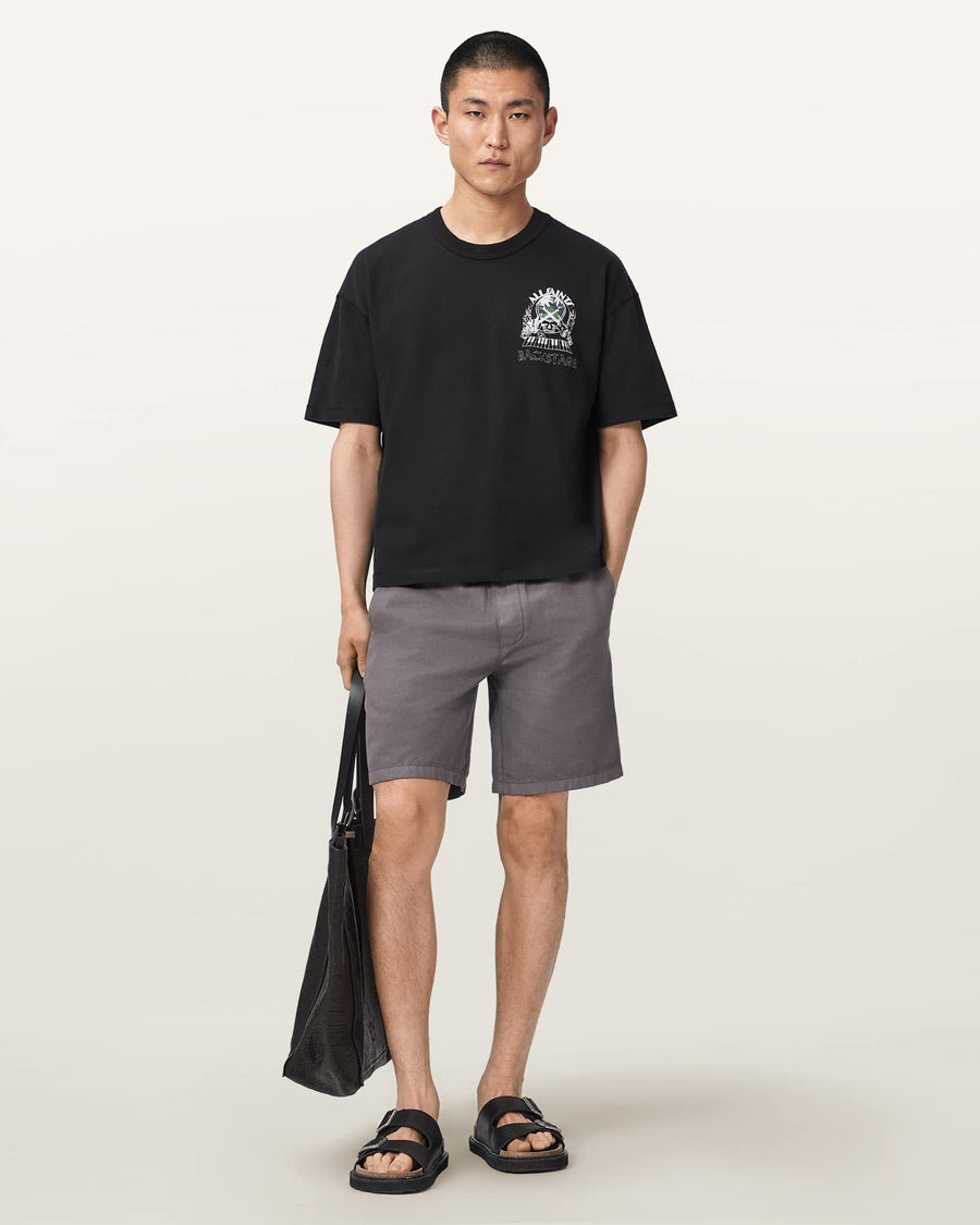 Hula Short Sleeve Graphic T-Shirt Washed Black