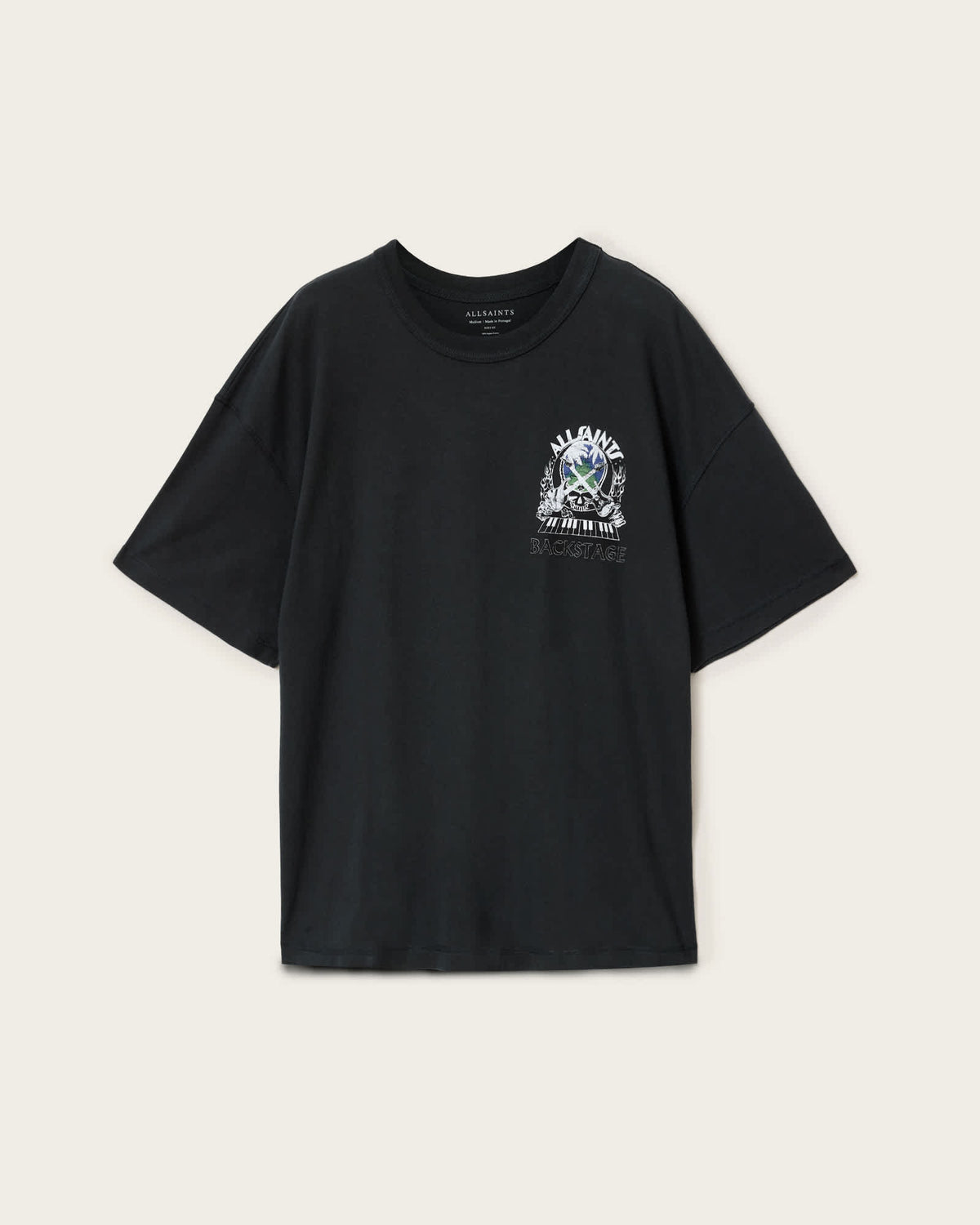 Hula Short Sleeve Graphic T-Shirt Washed Black