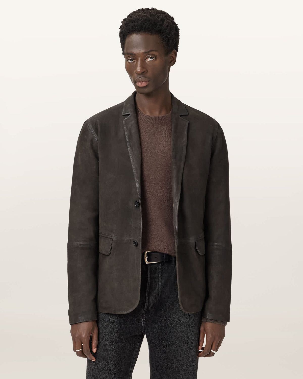 Monet Waxed Suede Blazer MOLE BROWN