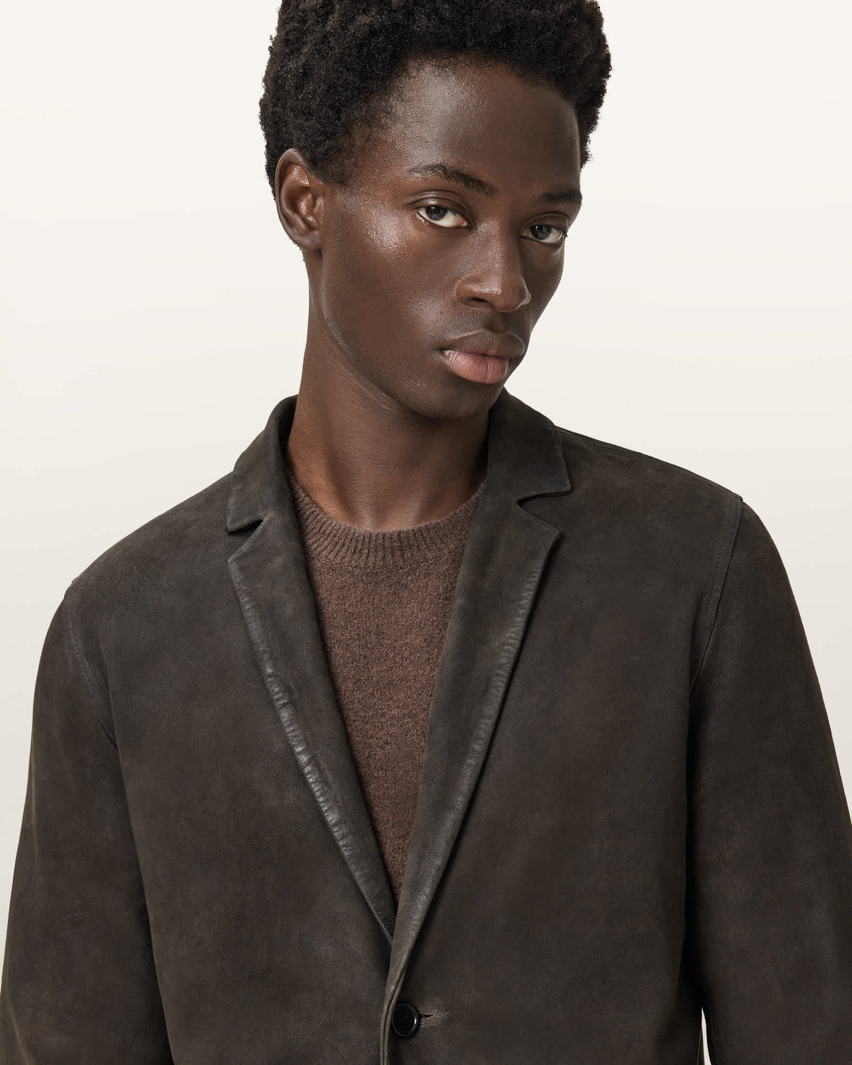 Monet Waxed Suede Blazer MOLE BROWN