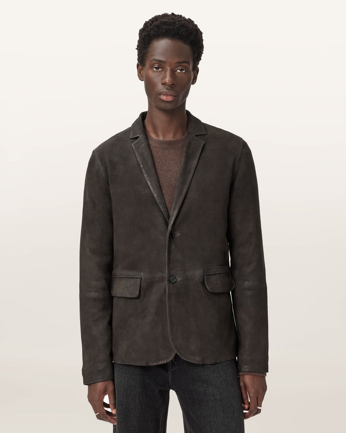 Monet Waxed Suede Blazer MOLE BROWN