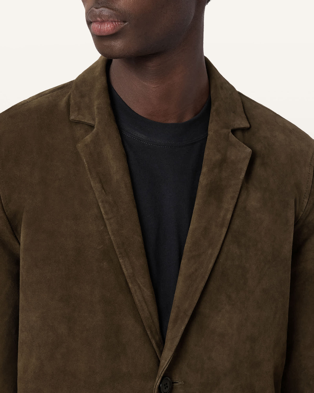 Monet Waxed Suede Blazer Dark Olive
