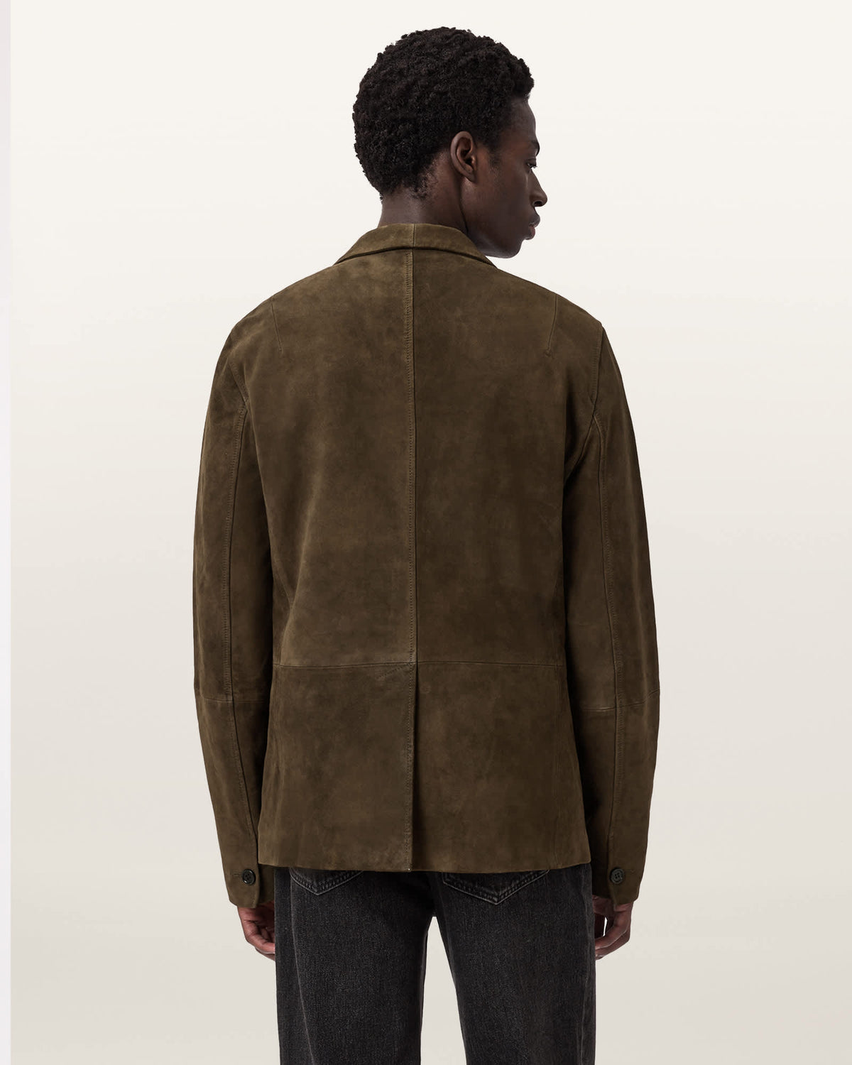 Monet Waxed Suede Blazer Dark Olive