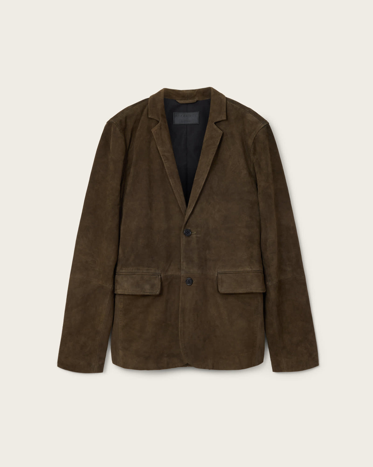 Monet Waxed Suede Blazer Dark Olive