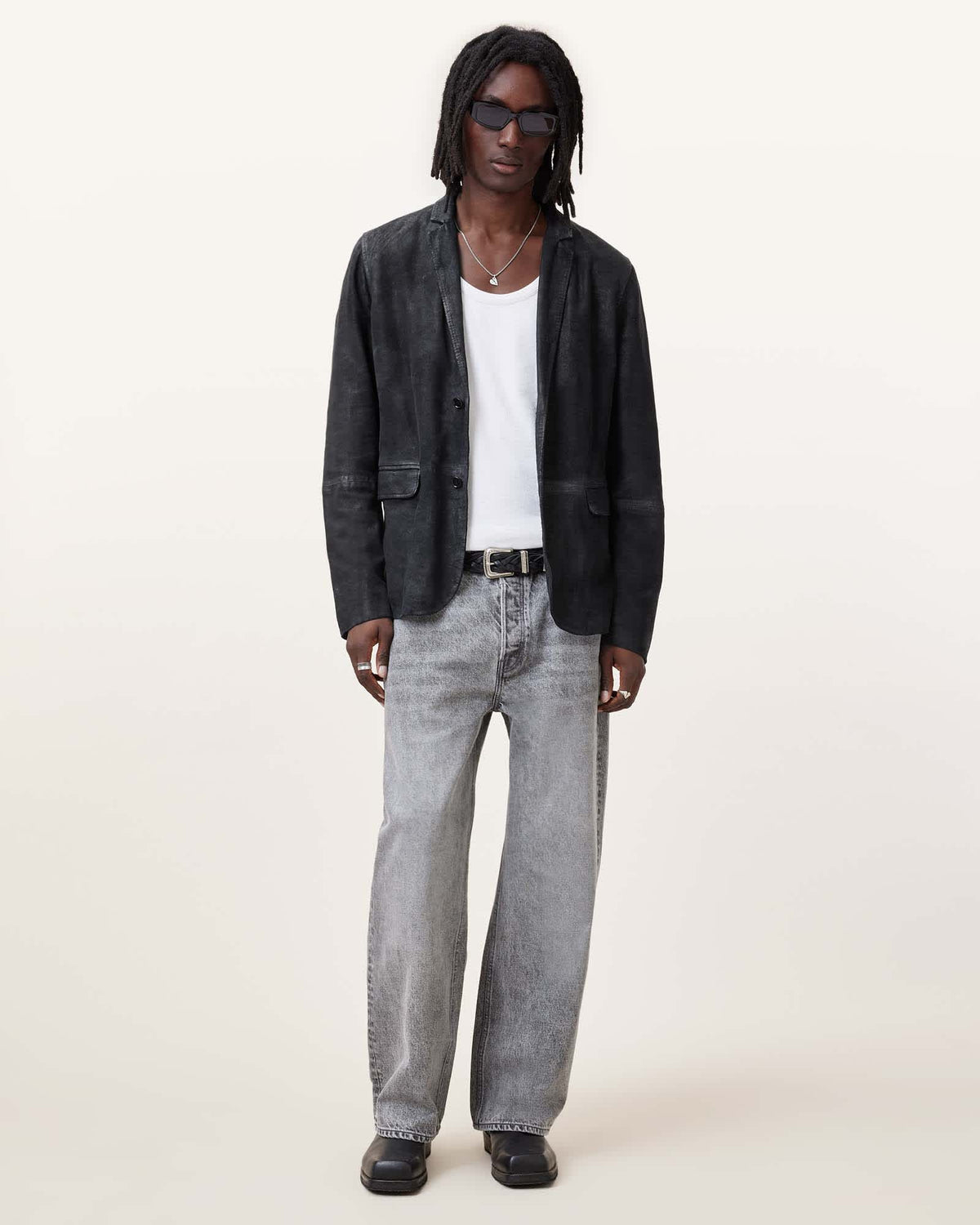 Monet Waxed Suede Blazer MCWAY BLUE