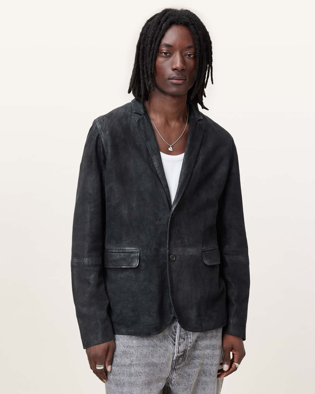 Monet Waxed Suede Blazer MCWAY BLUE
