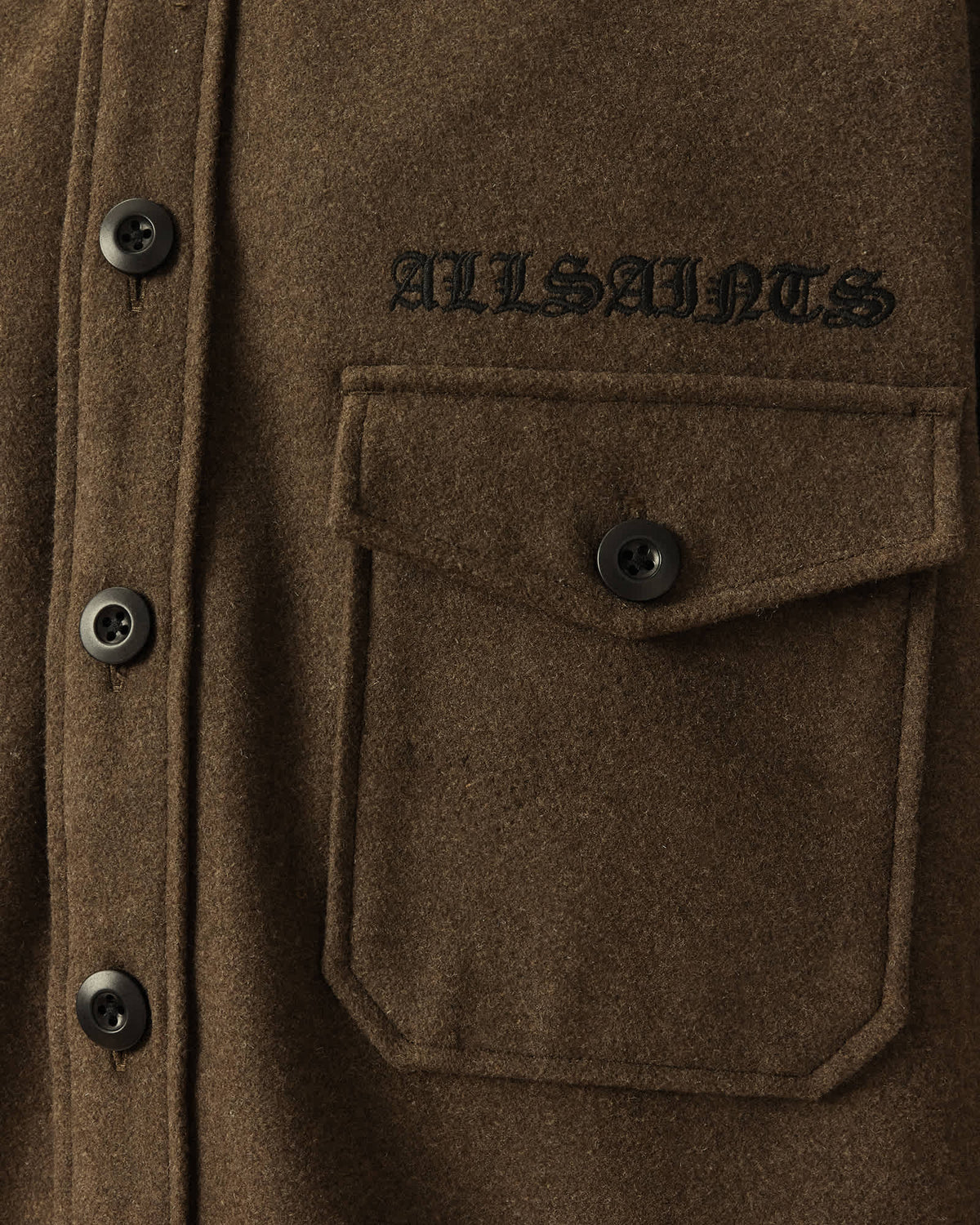 Palermo Long Sleeve Embroidered Shirt KHAKI GREEN