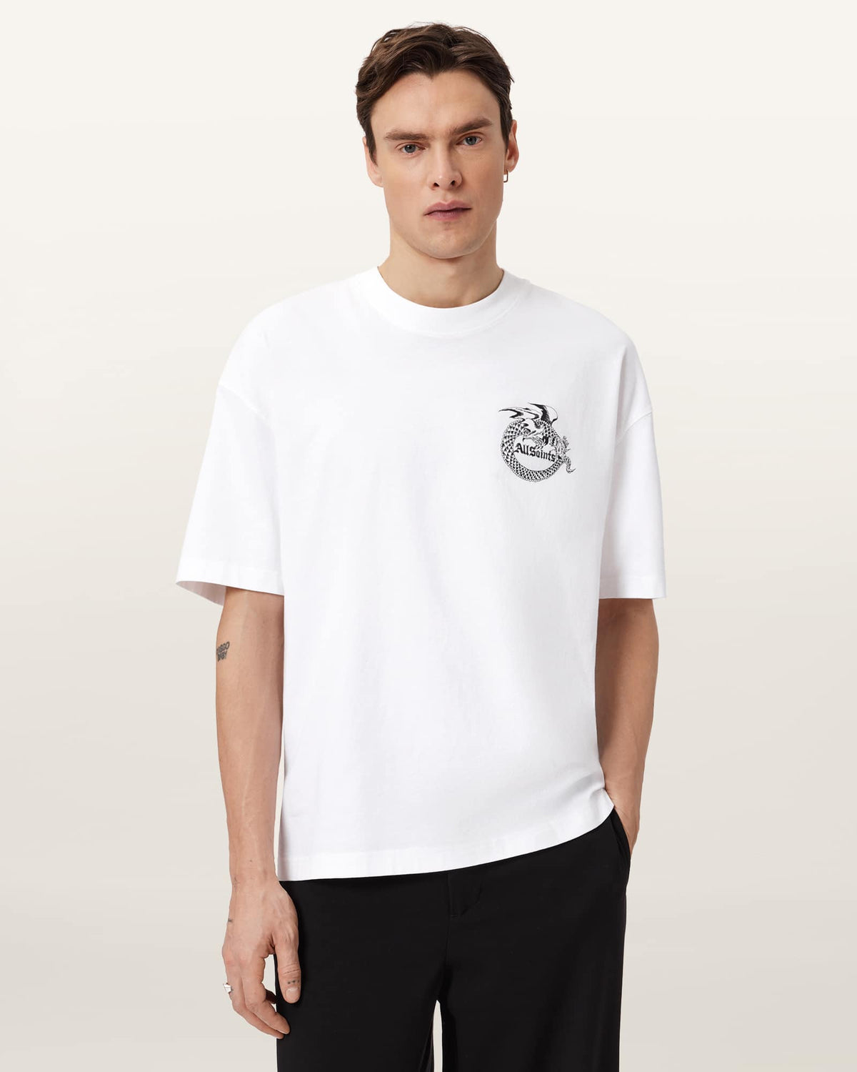 Terra Oversized Graphic T-Shirt Optic White