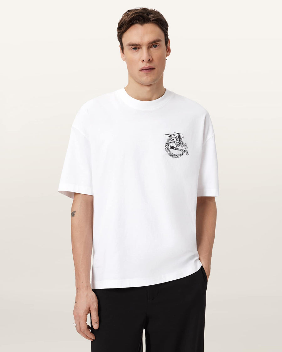 Terra Oversized Graphic T-Shirt Optic White