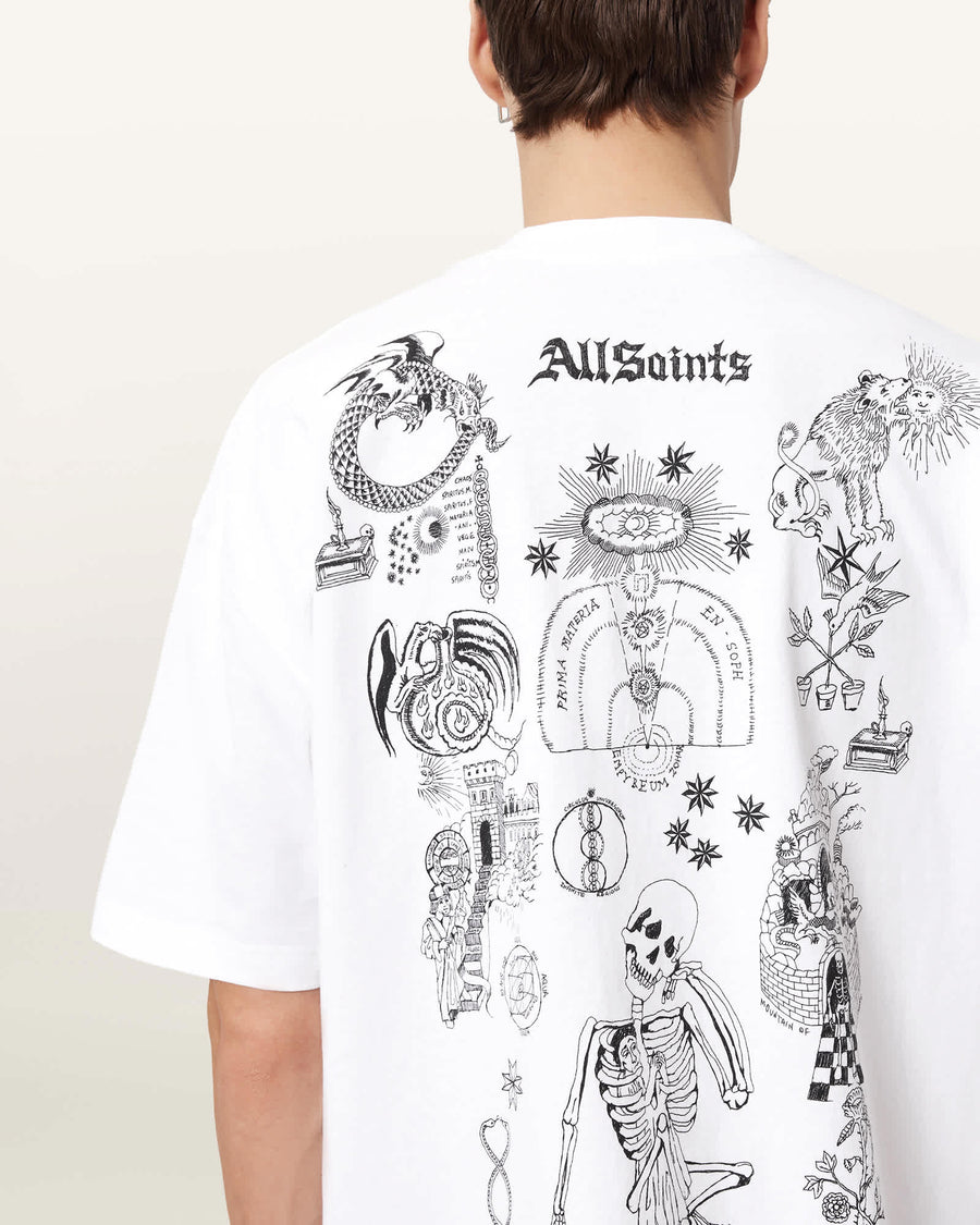 Terra Oversized Graphic T-Shirt Optic White