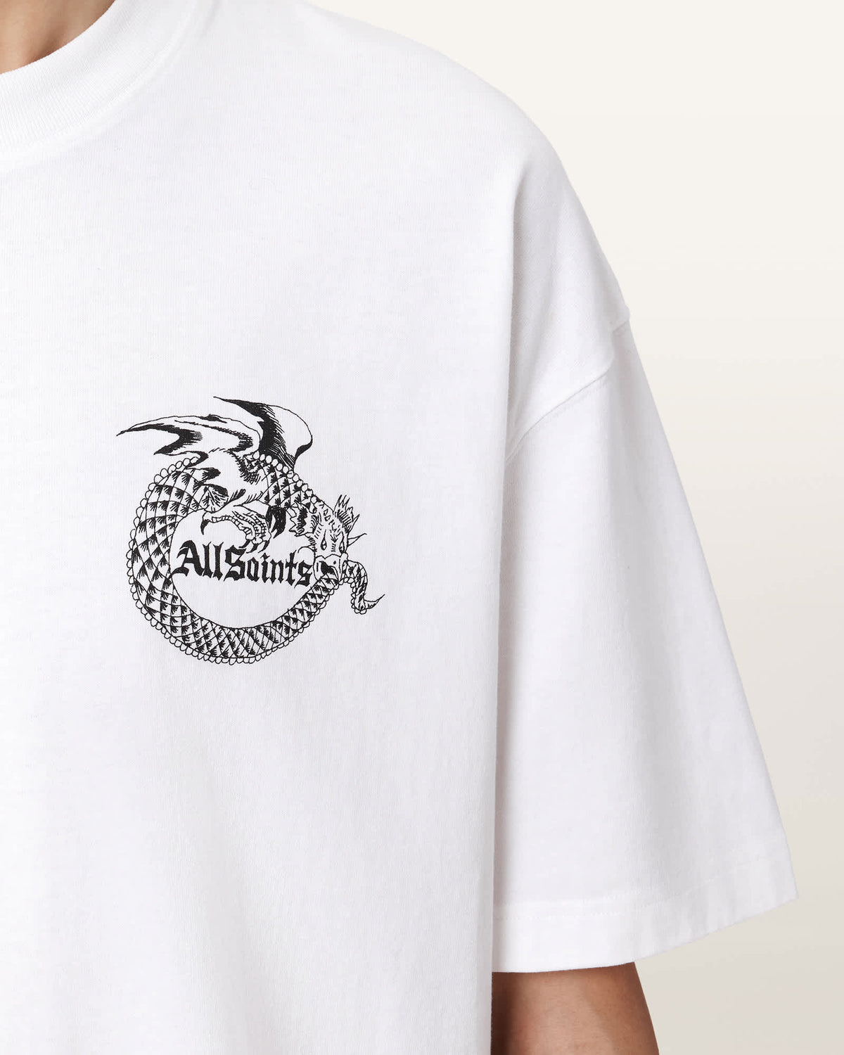Terra Oversized Graphic T-Shirt Optic White