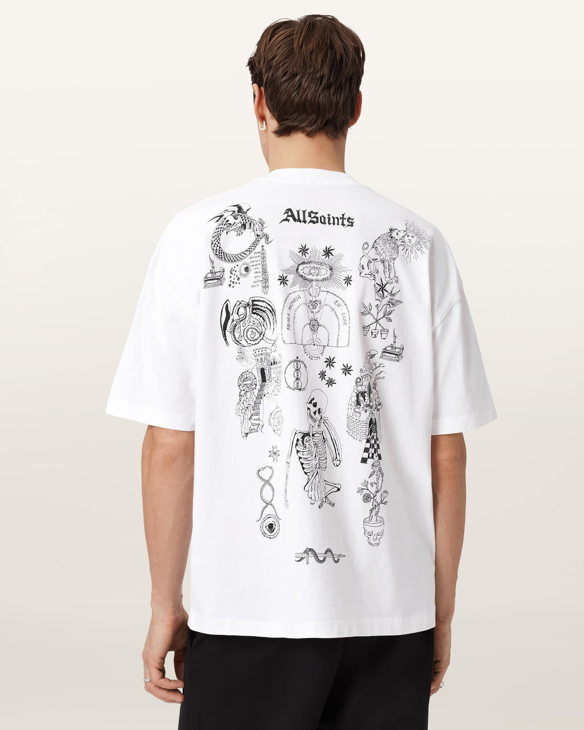 Terra Oversized Graphic T-Shirt Optic White