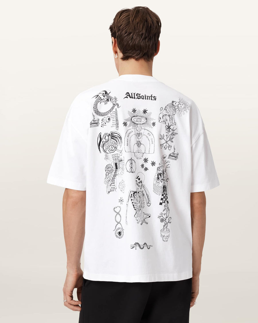 Terra Oversized Graphic T-Shirt Optic White