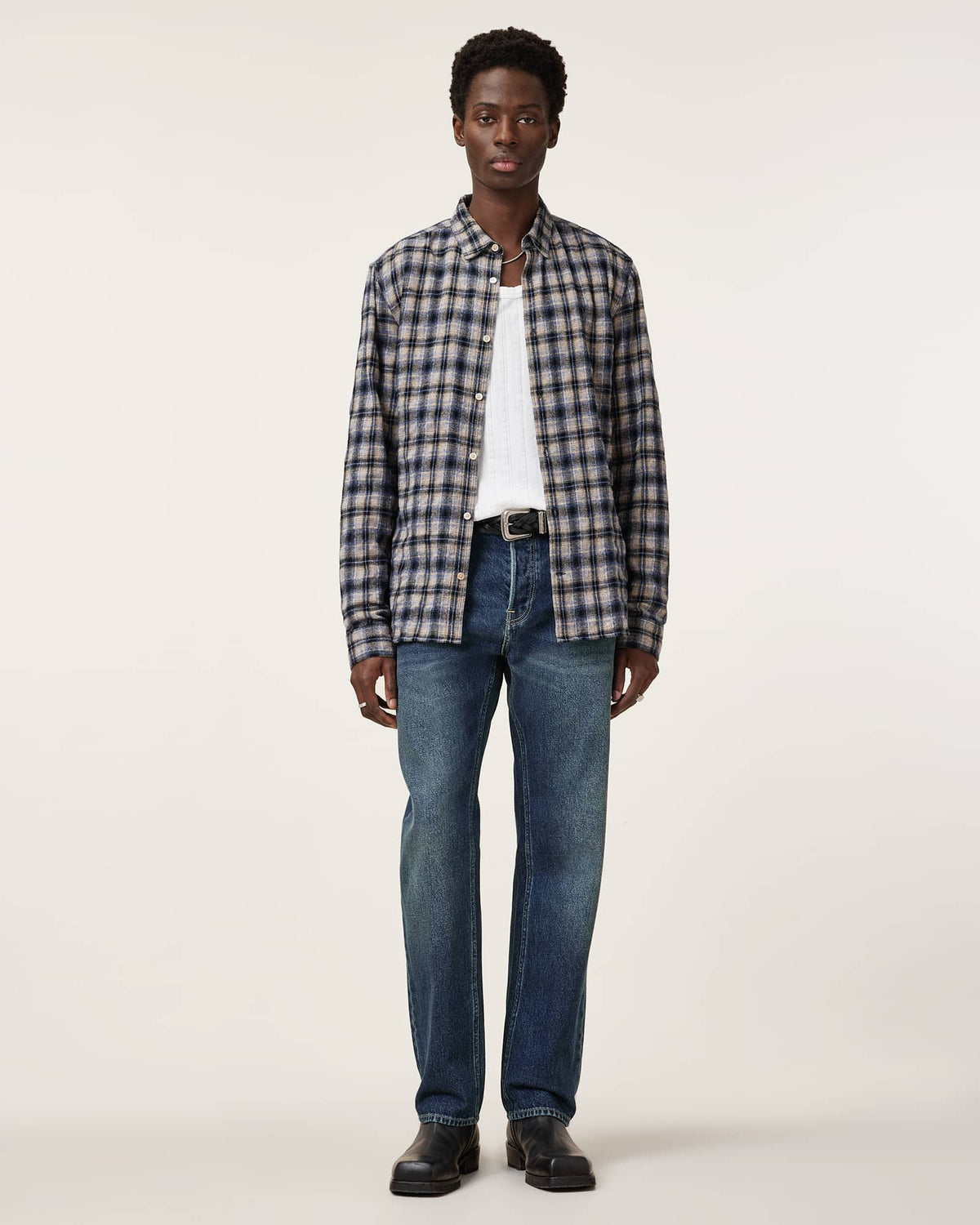 Reid Straight Fit Denim Jeans Indigo Blue