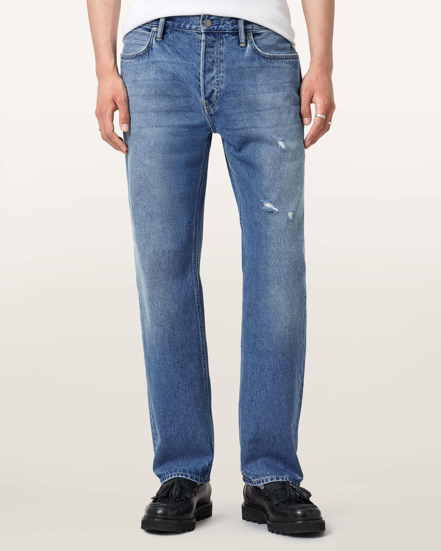 Reid Straight Fit Denim Jeans Washed Indigo