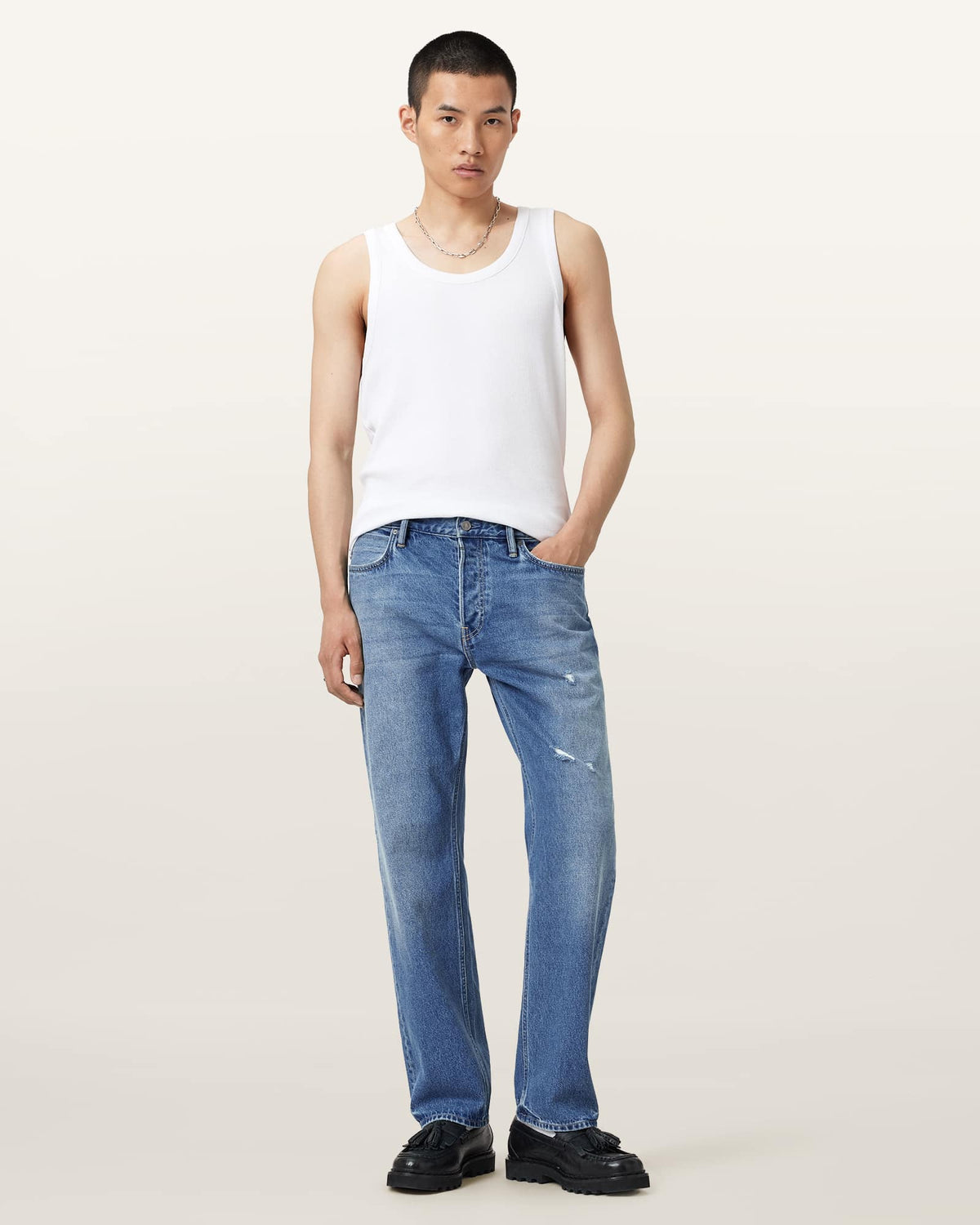 Reid Straight Fit Denim Jeans Washed Indigo