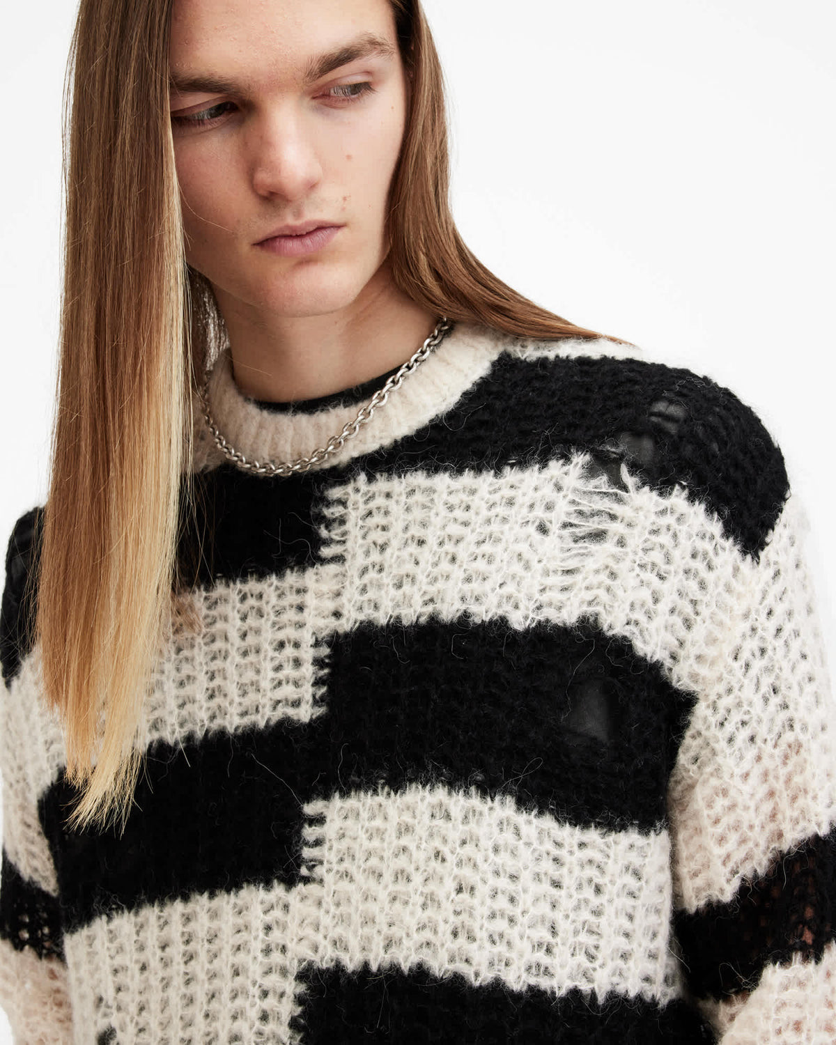 Pip Striped Oversized Jumper ECRU WHITE