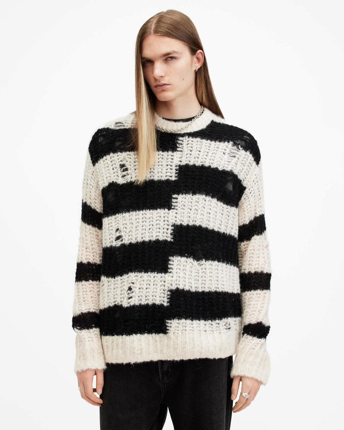 Pip Striped Oversized Jumper ECRU WHITE