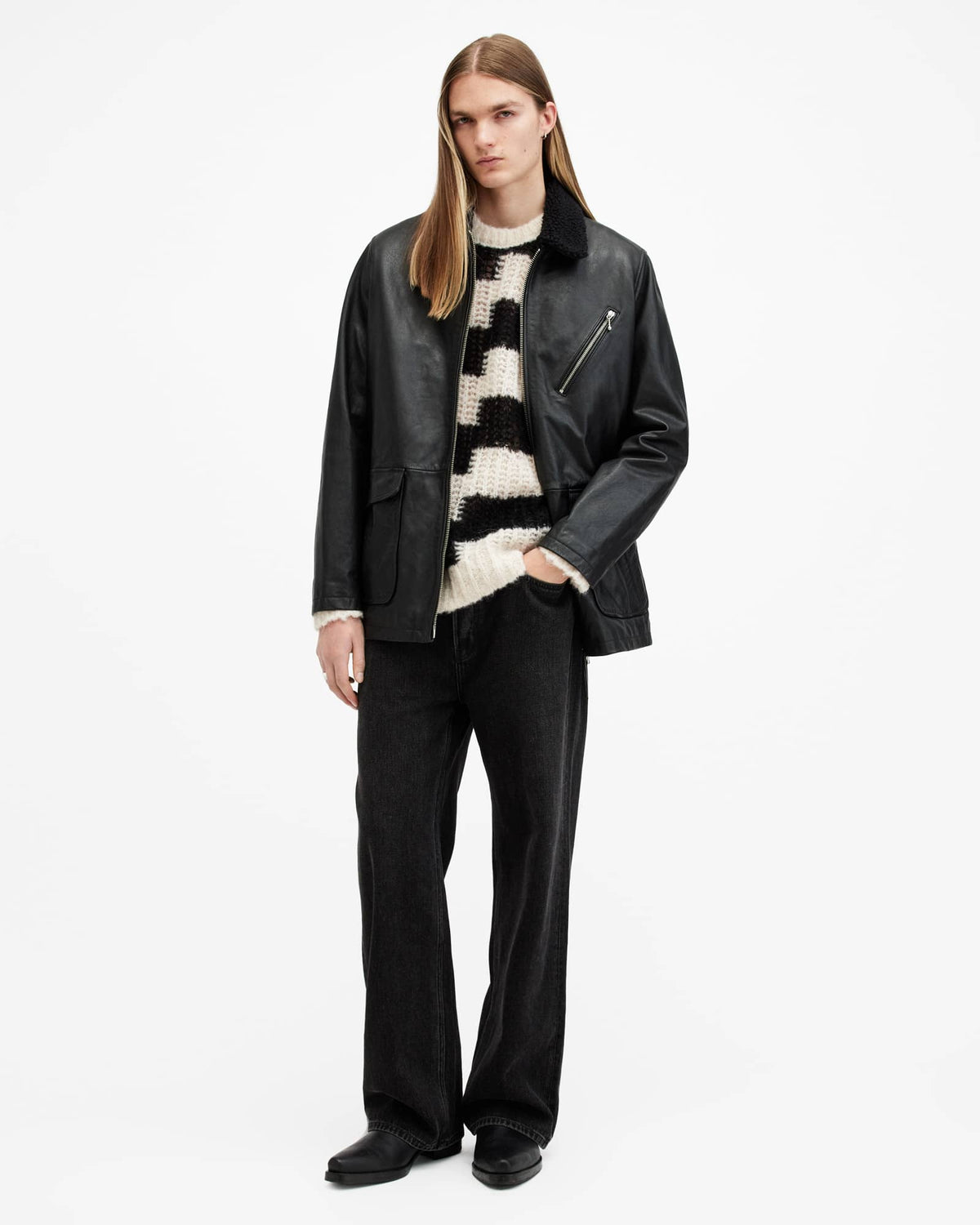 Pip Striped Oversized Jumper ECRU WHITE