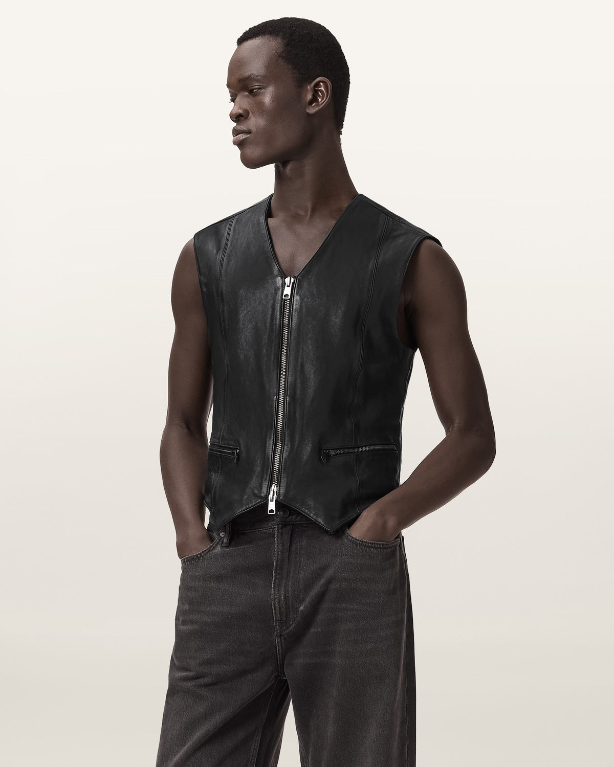 Davies Leather Waistcoat