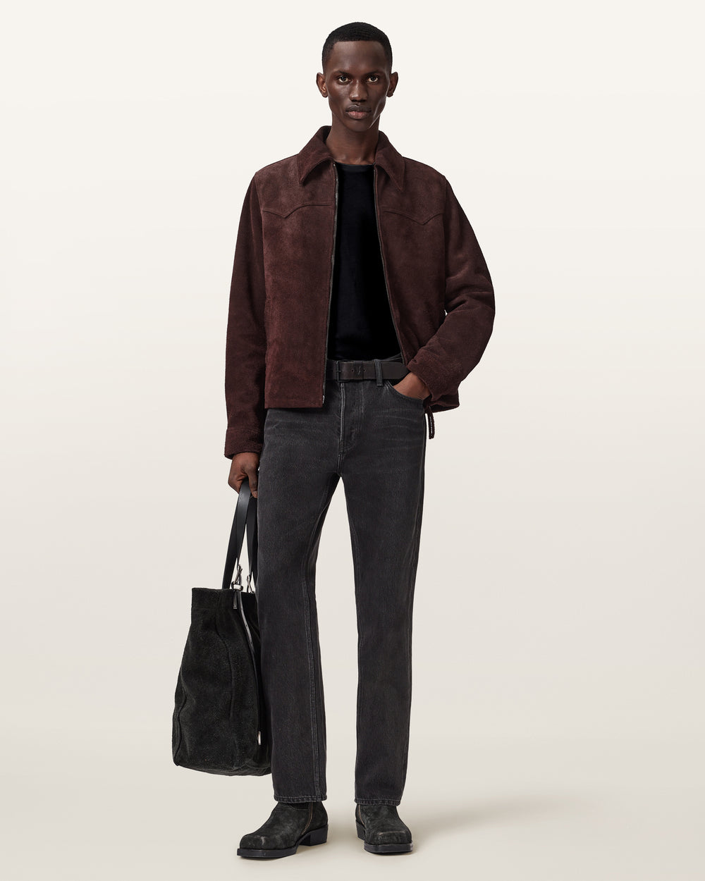 Red Jacket Normal Dellcot Suede Jacket | ALLSAINTS MÉXICO