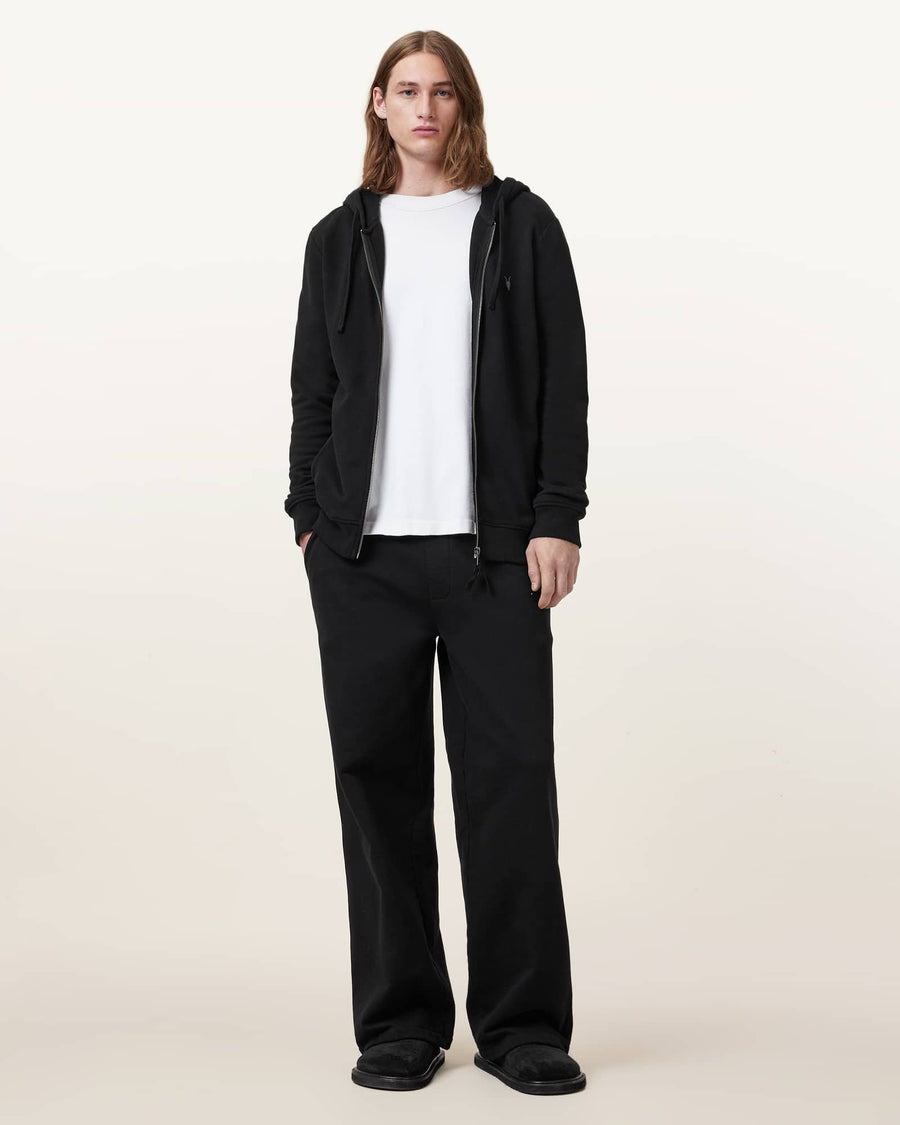 Raven Zip-Up Ramskull Hoodie Black
